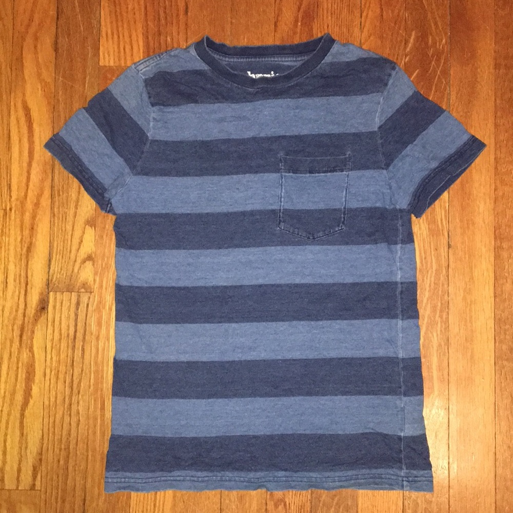 Johnnie b Boden boys blue stripes shirt 11 12